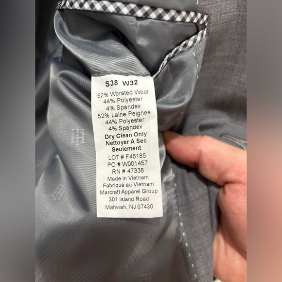 Tailored Tommy Hilfiger Mens Shark Skin Two Button Suit - Picture 5 of 16